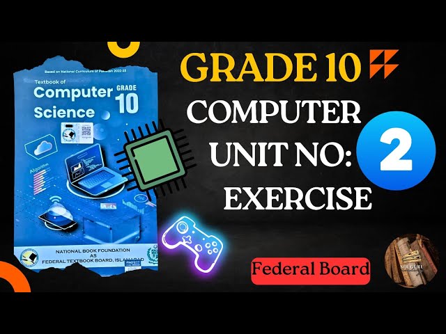 Fbise Class 10 Computer Science New Book 2025 Unit 2 Computational Thinking & Algorithms EXERCISE