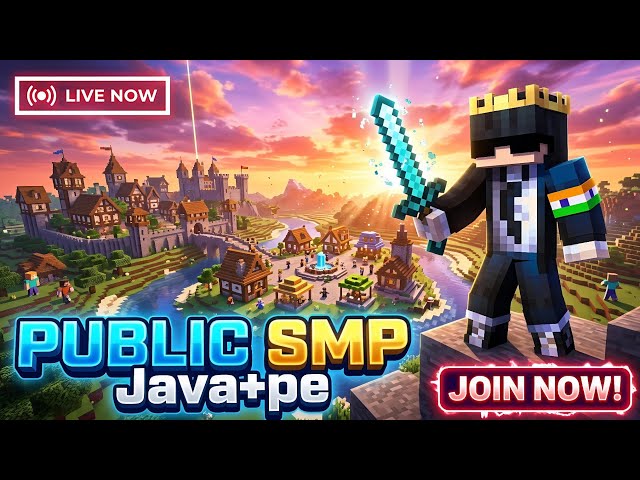 🔴 BEST Public SMP for MCPE & JAVA 1.21.x Live