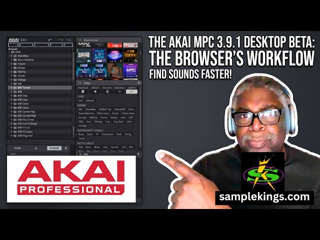 The AKAI MPC 3.9.1 DESKTOP BETA: THE BROWSER'S WORKFLOW