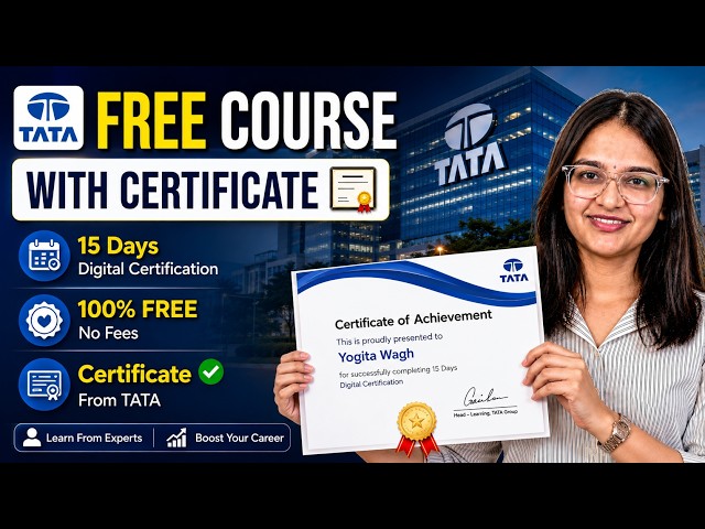 🔥TATA FREE Course + Certificate in just 15 Days | No Fees | Apply Now