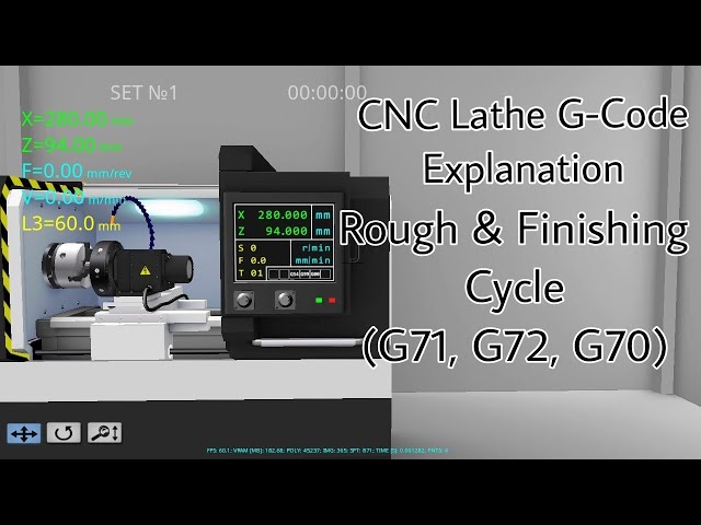 CNC Lathe G-Code Explanation #08 || Rough & Finishing Cycle (G71, G72, G70)