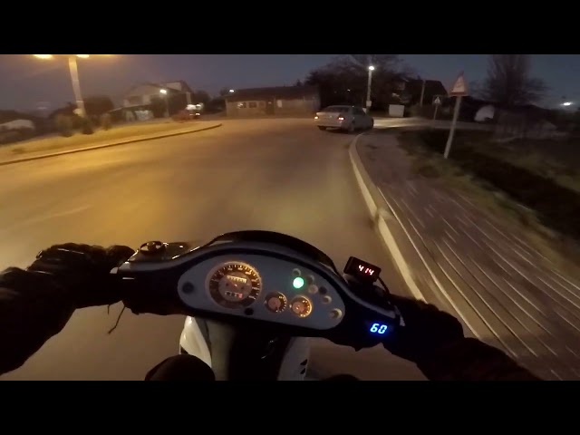 Gilera Runner on board Malossi 172 + PM Tuning PM59 X-Tech Night Ride POV