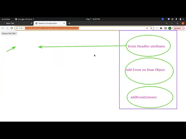Javascript Events Tutorial with Example