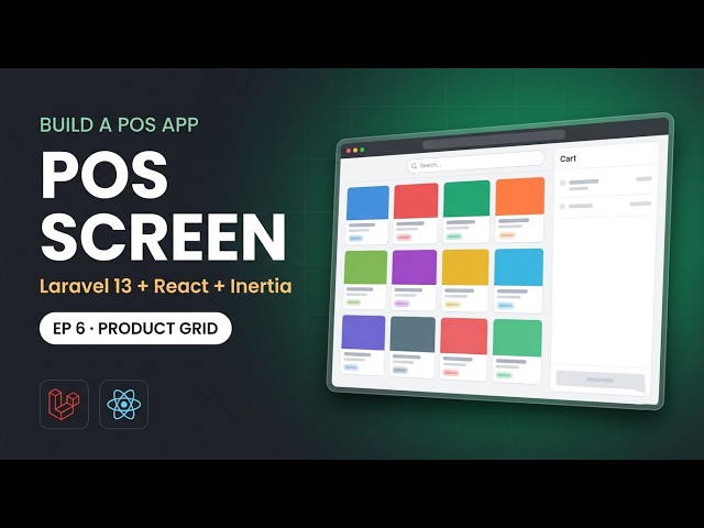 Build a POS Sales Screen with Tailwind | Ep 6: Product Grid & Search (Laravel + React)