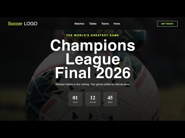 How to Build a Soccer Game Website In HTML & CSS