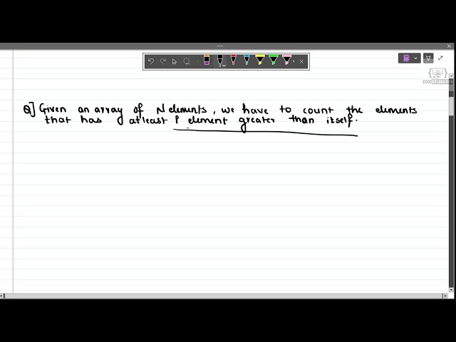 How to Find the Number of Elements with At Least One Element Greater Than Itself