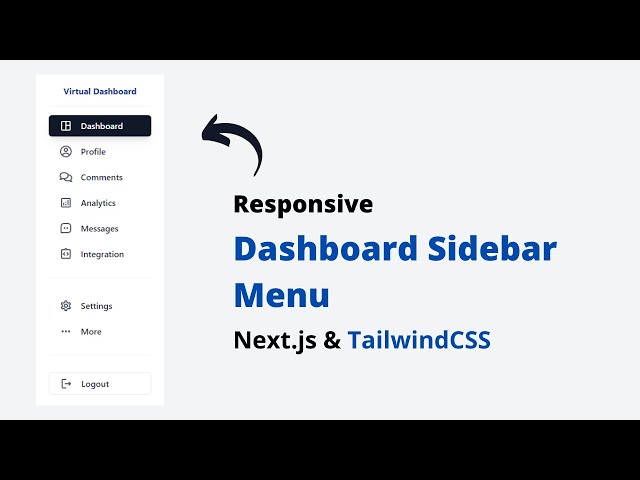Responsive Side Navigation Bar in Next.js & TailwindCSS | Dashboard Sidebar Menu