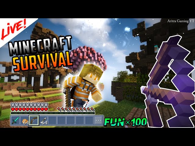 Minecraft With Teammates | Aternos Dead Long Queue | Minecraft Bedrock/Java Live| Full Survival