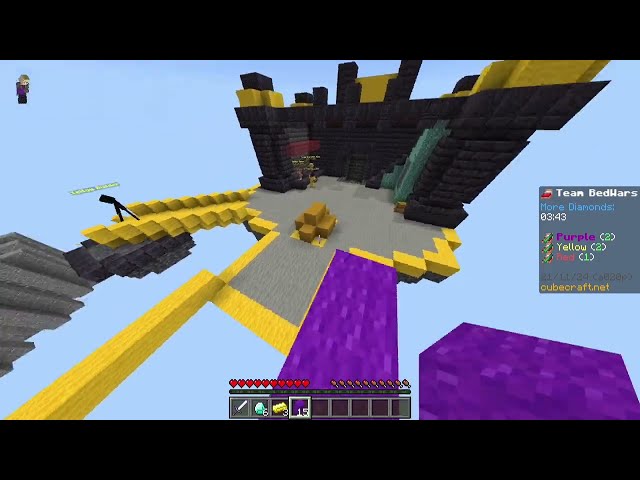 Minecraft CubeCraft BedWars gameplay