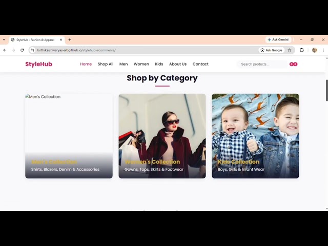 StyleHub - Fashion & Apparel Web Application Demo 