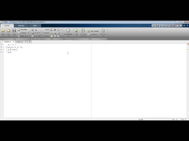 MATLAB 6.7 -The while   end Loop