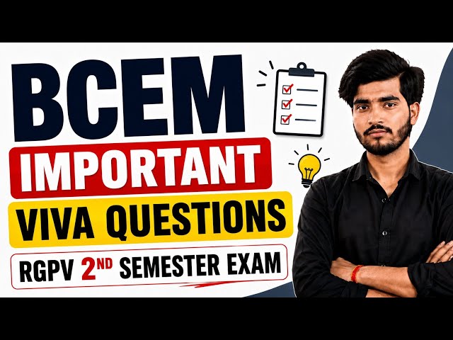 BCEM Important Viva Questions | Practical Exam | RGPV 2nd Semester Exam | @EngineeringBoyz07