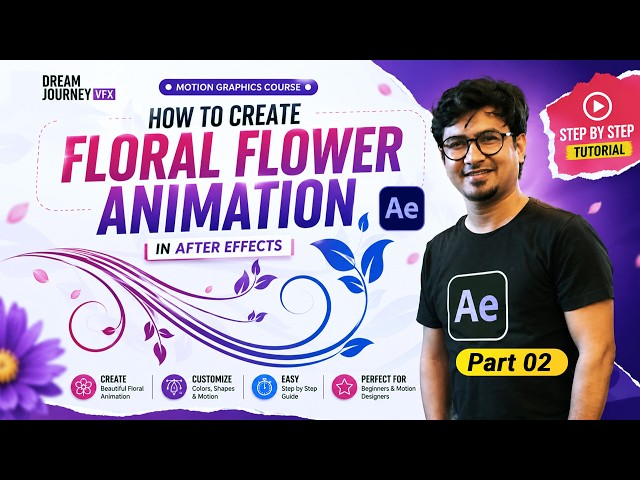 How to Create Floral Flower Animation in After Effects | Part 02