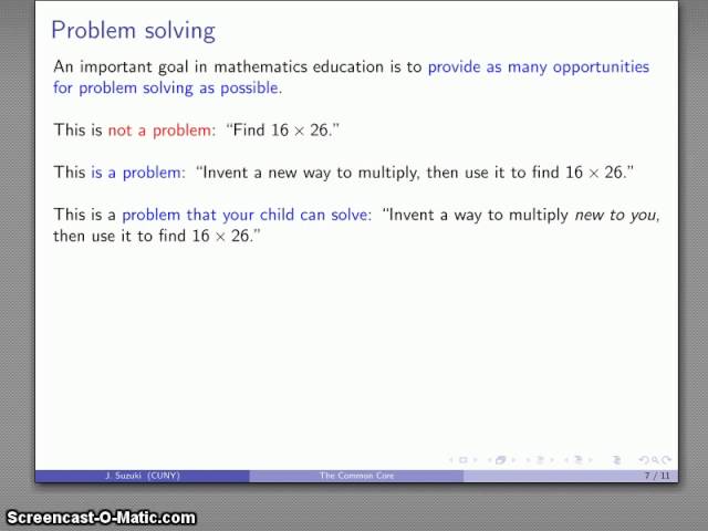 Common Core Math:  An Overview