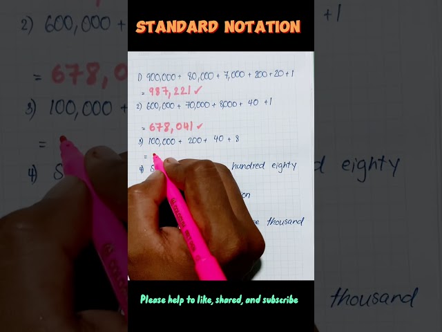 How to write number in standard notation #numbers #standards #notation #maths #learning #subscribe