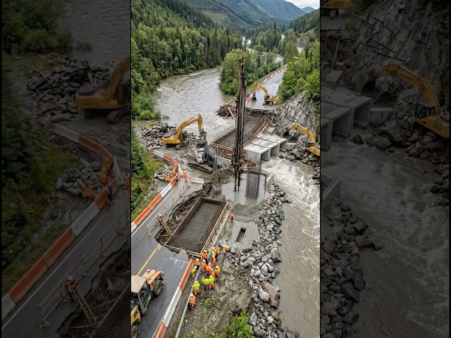Flooded Road Rebuilt & River Banks Reinforced! 🌊🚧 | Extreme Road Reconstruction