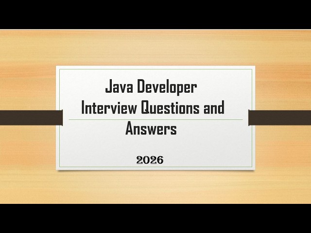 Java Interview Question and Answer Part I
