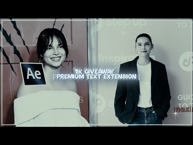 FREE AFTER EFFECTS EXTENSION + STYLISH TEXT PRESETS GIVEAWAY! (1K SPECIAL)