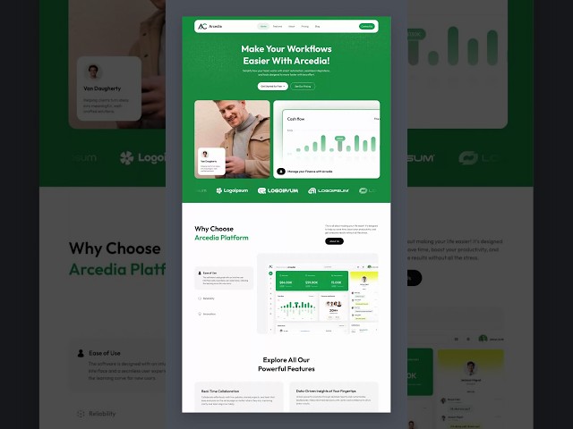 Arcedia - SaaS Website Template for AI and Tech Startups