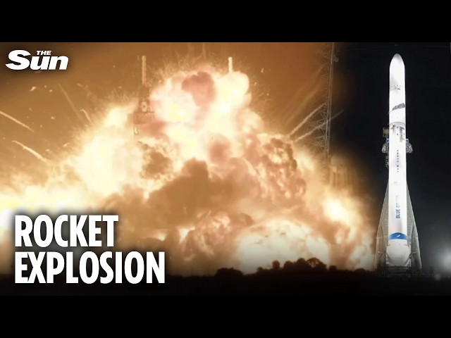 Moment Blue Origin rocket EXPLODES into huge fireball in botched test by Jeff Bezos’ company