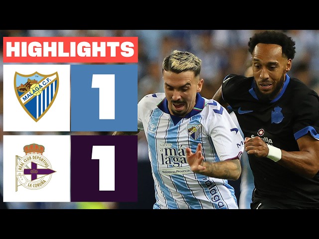 MÁLAGA CF 1 - 1 RC DEPORTIVO | RESUMEN LALIGA EA SPORTS