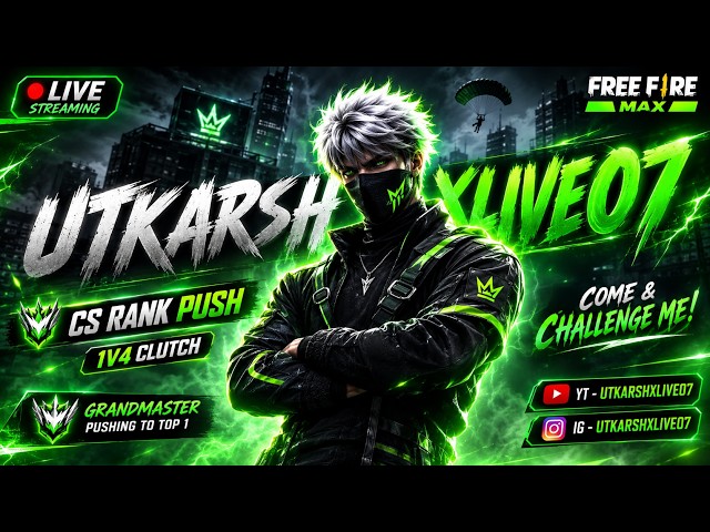 🔴 UTKARSHXLIVE 🔴SUBSCRIBER CSTM ☠️ 🔴1V1 WITH SUBSCRIBERS 🔴CS RANK🔴 TOP ONE GUILD TEST  🔴 1V4 CLUTE 🔴