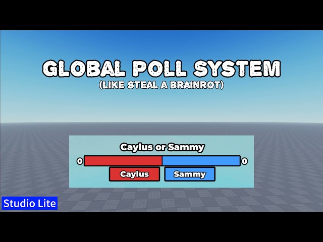 Global Poll System | Studio Lite Tutorial
