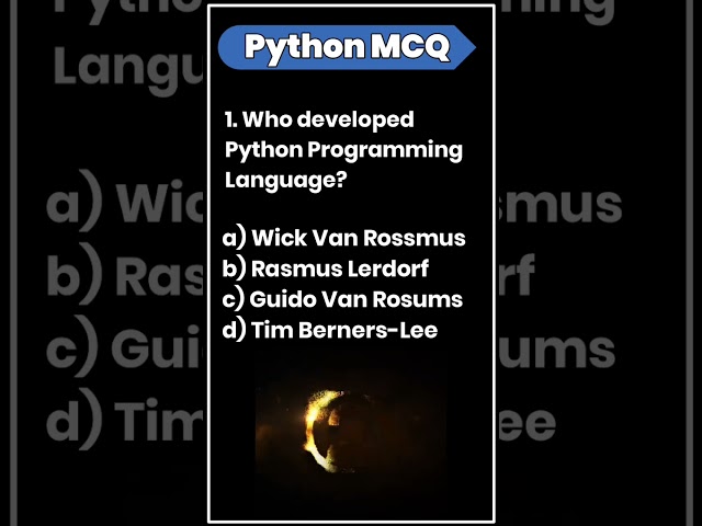 Python Interview MCQ Question -1 #python
