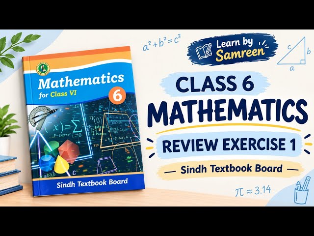 Class 6 Maths Review Exercise 1 | Sindh Textbook Board | Solved Questions | Learn by Samreen