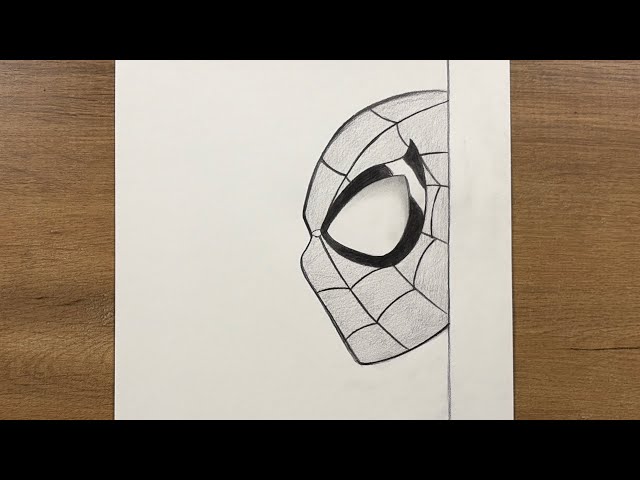 How to Draw Spider-Man Easy Step by Step 🕷️ | Spider-Man Drawing Tutorial