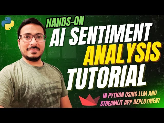 Build an AI Sentiment Analysis App with Python & Streamlit (Full AI Project Hands-on Tutorial)