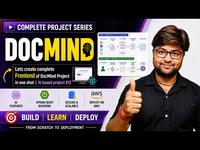 Lets create complete Frontend of DocMind Project in one shot | AI based project #12