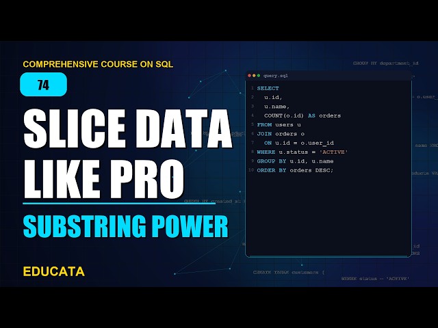 74. SUBSTRING | Comprehensive Course on SQL