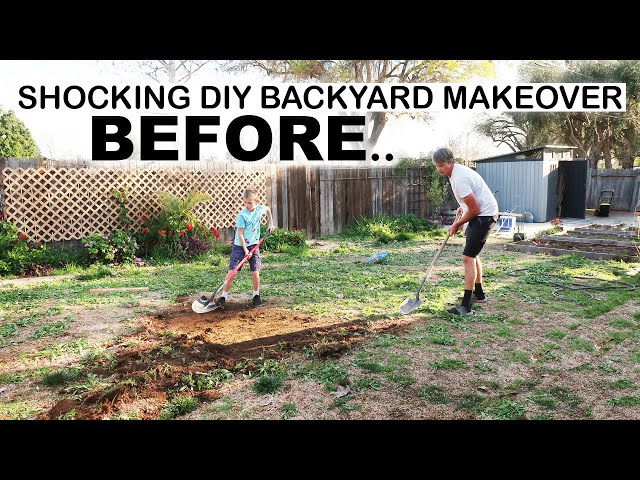 Unbelievable DIY BACKYARD BEFORE & AFTER Transformation