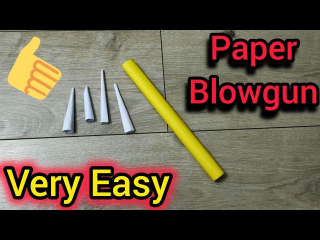 DIY Paper Blowgun with Darts | Easy Paper Craft Tutorial