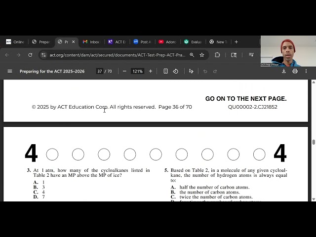 ACT Online Practice Test 2 (Preparing for ACT 2025-6) - enhanced/digital/pdf - Science-part 1- #1-23