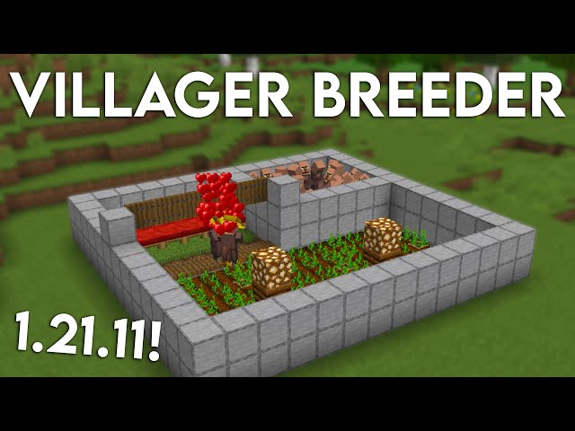 NEW UPDATED Minecraft Java 1.21.11 Villager Breeder Tutorial Easy