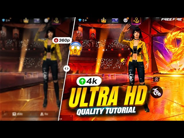 4K ultra HD quality tutorial 🎉 #freefire 