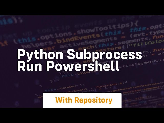 python subprocess run powershell
