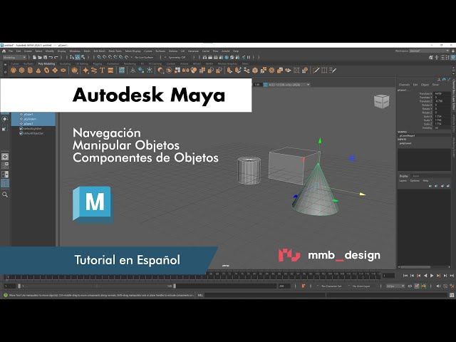 Comenzando con Autodesk Maya en 2025 - Navegación y Manipular Objetos