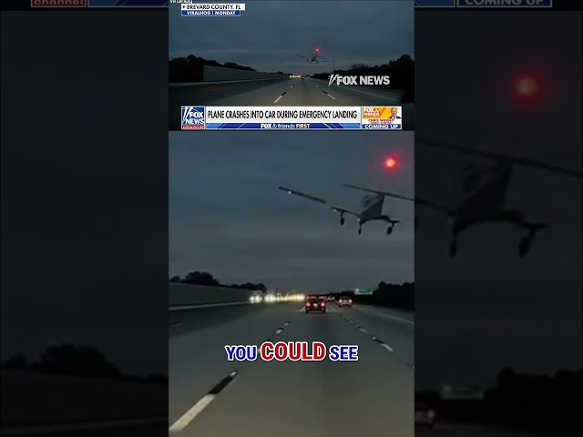 WATCH: Plane CRASHES into car during emergency landing #foxnews #news #us #fox