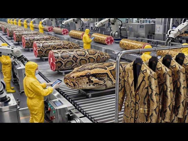 Inside a Modern Python Meat Factory | From Snake Meat to Luxury Snake Jackets