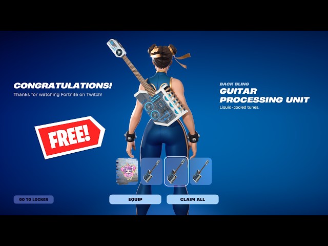 How to Unlock *FREE* Guitar Processing Unit Instrument & Chibi Ironmouse Spray in Fortnite