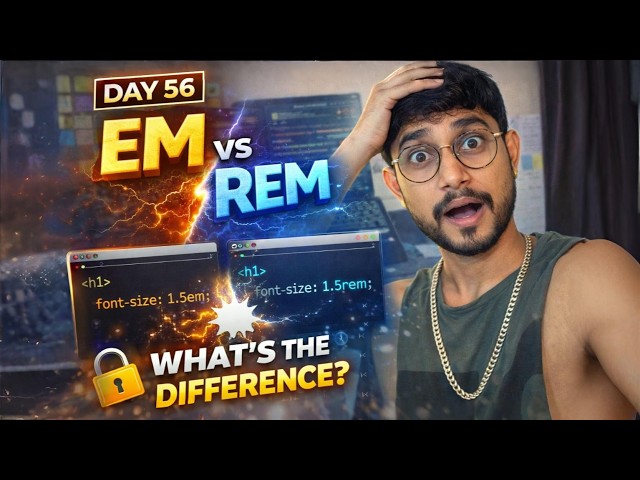Day 56 of Finding Job Series | em vs rem Explained Simply | CSS Units Guide
