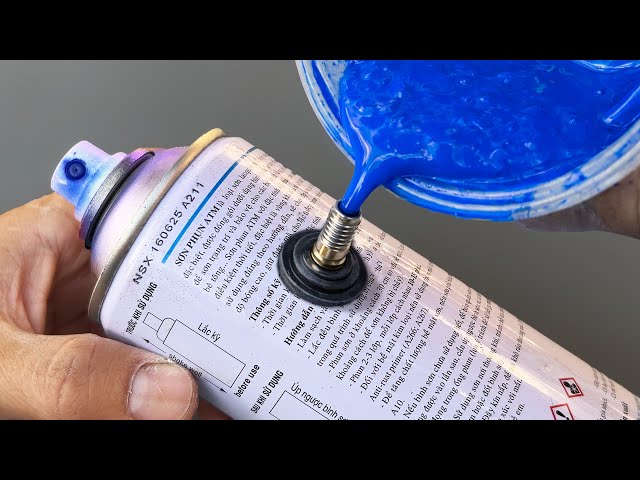 ¡No tires tus latas de aerosol viejas! ¡Una forma ingeniosa de rellenar una lata de spray vacía!
