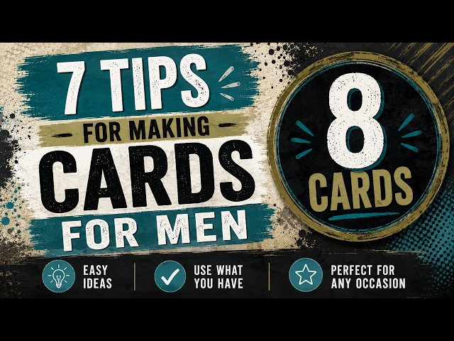 7 EASY TIPS for Making Masculine Cards | 8 Cardmaking Ideas for Men
