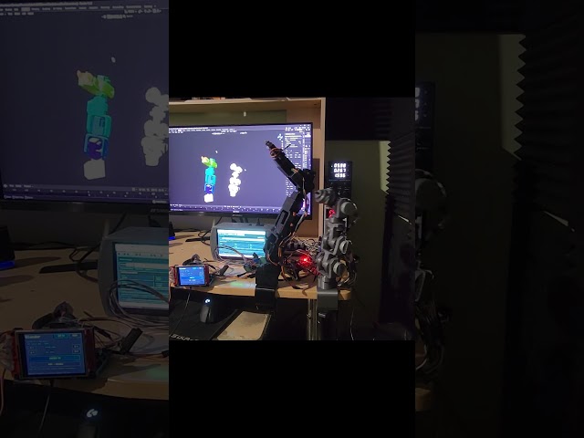 DIY Robots - Servo (ESP32) vs Stepper (Pi5) - Simultaneous Control Demo