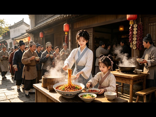 Modern chef→ancient orphan. Noodles built capital's youngest boss.#dramachina #shortdrama