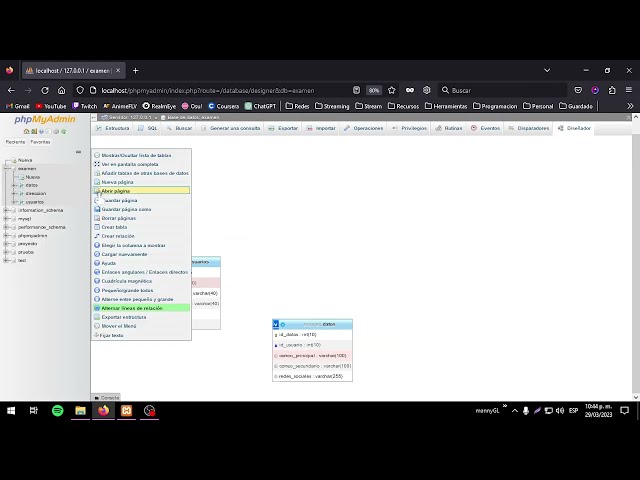 Crear Relaciones entre varias tablas de MySQL con PHPMyAdmin