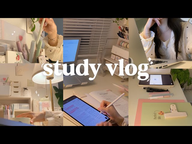 STUDY VLOG | night rountine, new notebooks, studying productive, motivation ˚ ༘୨ৎ